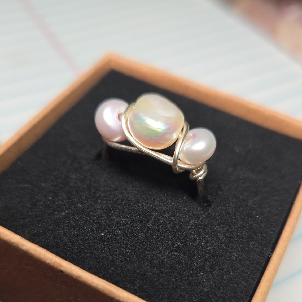 Handcrafted Pearl Ring